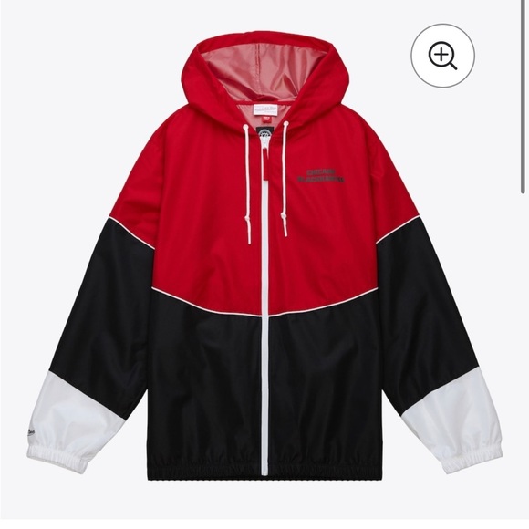 MITCHELL & NESS Chicago Blackhawks Lightweight Full-Zip Windbreaker Jacket NWT - Picture 1 of 6